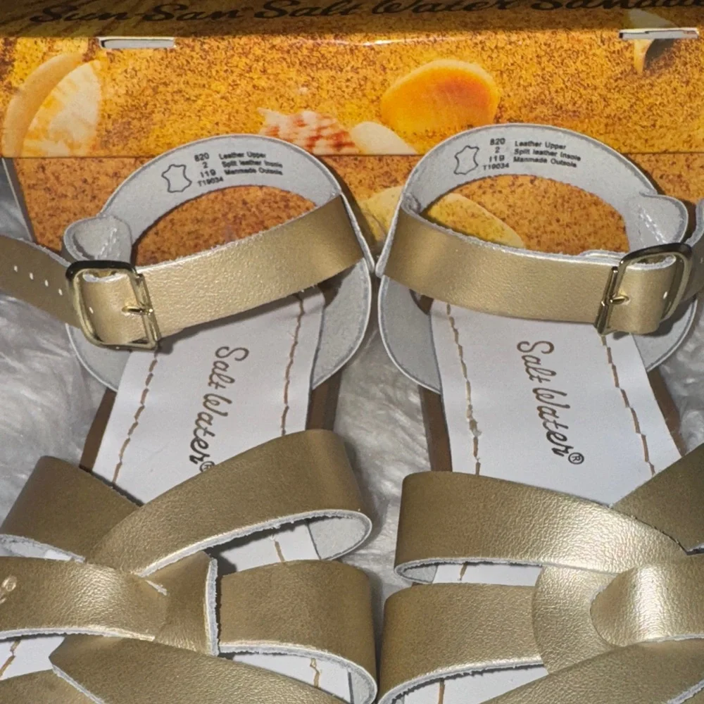 Salt Water Gold Sandals